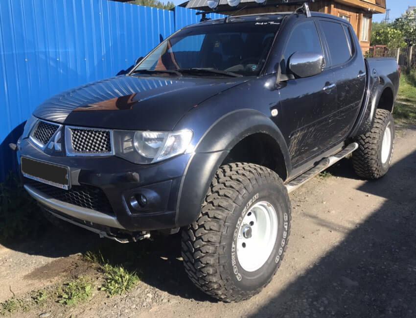 Расширители колёсных арок Mitsubishi L200 2010-2014 длинный кузов - фото 1 - id-p110723791