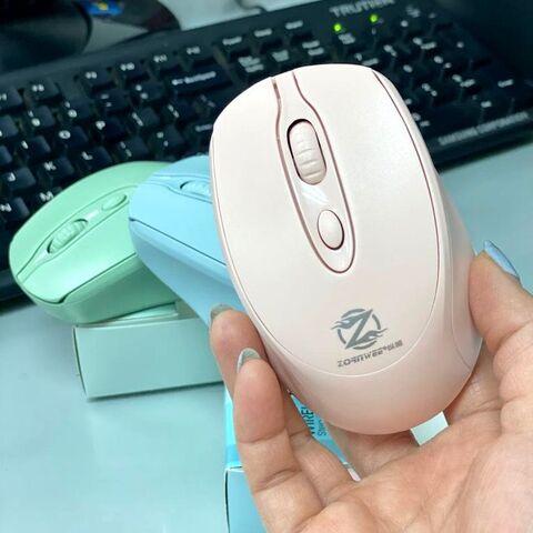 Мышь беспроводная для компьютера ZORNWEE Comfy {1600DPI, 4 кнопки, серия конфетных расцветок} (Нежно-розовый) - фото 9 - id-p110725451