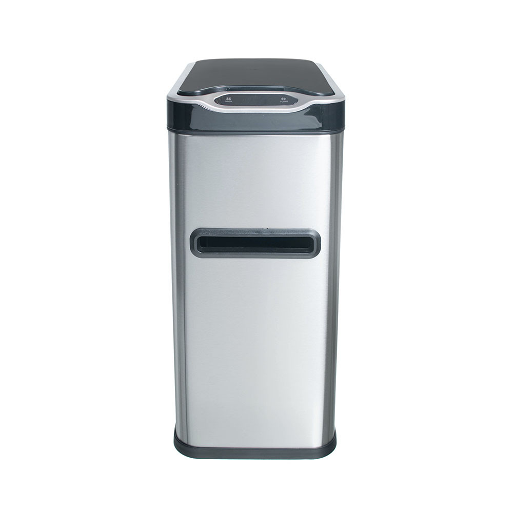 Ведро мусорное с ёршиком, сенсорное, внутр ведро, туалетная бумага, JAH-534, 7л (серебряный) - фото 2 - id-p100529666