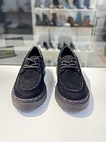 Туфли женские черного цвета , замшевые, купить в интернет магазине. Осень 2023., фото 3