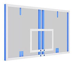 Щит баскетбольный стекло в раме 180х105см