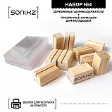 Деревянный ценникодержатель с прозрачной табличкой (10шт), фото 2