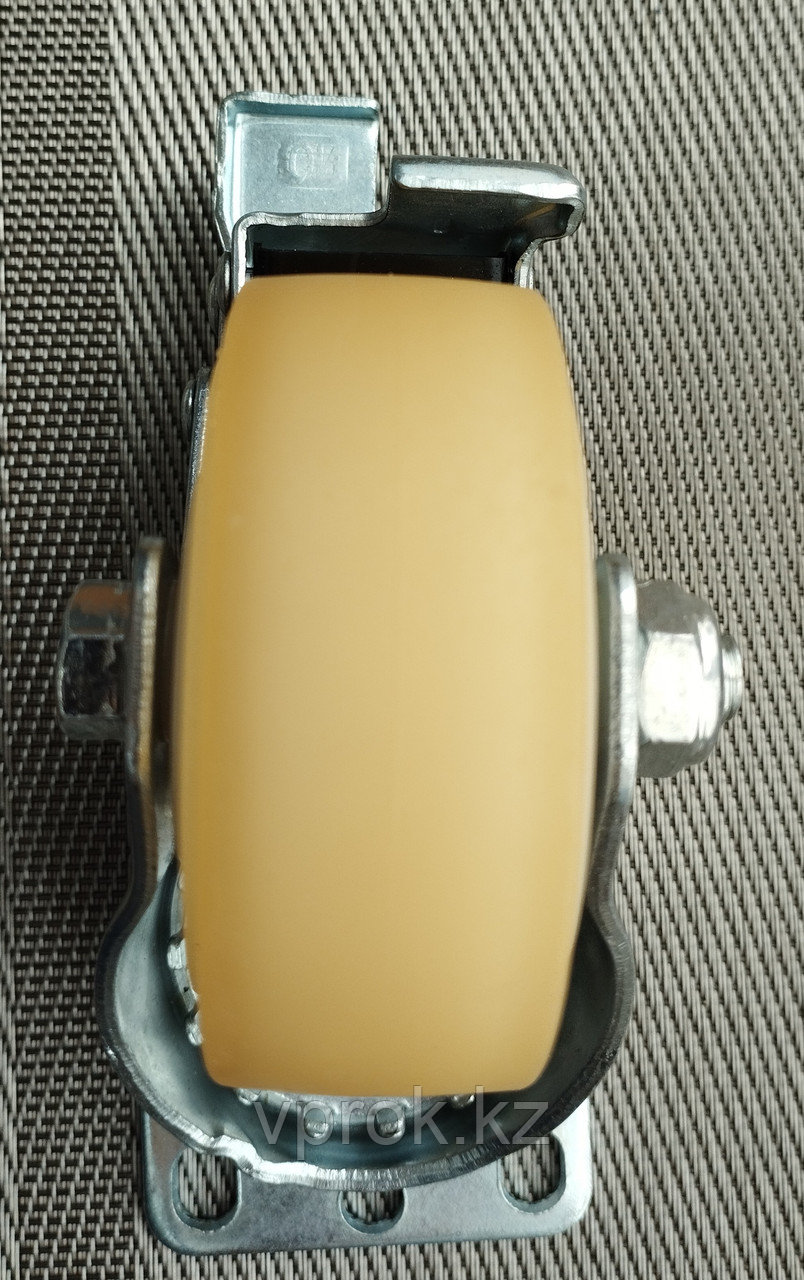Колесо силиконовое с площадкой и тормозом, поворотное с подшипником диаметр d-75 мм, ширина 30 мм - фото 3 - id-p110786695