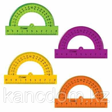 Транспортир пластиковый 180° 10см тонированный