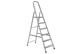Алюминиевая лестница-стремянка 6-и ступ, Н=1,24/3,30м (Ам706)