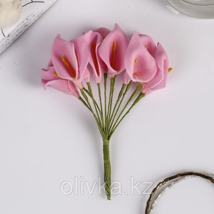 Декор для творчества "Каллы" МИКС, 11 см (1 набор=1 букету) в букете 12 цветков - фото 3 - id-p110790877