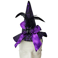 Ободок Ведьминская шляпа 26 см фиолетовая