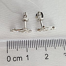 Серебряные серьги-пусеты Вознесенский 12-1379, фото 3