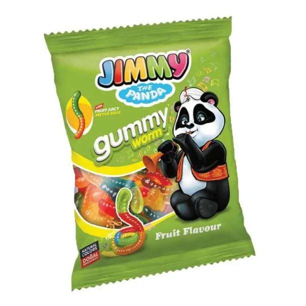 Жев.мармелад JIMMY gummy WORMS 80 гр (12 шт в упаковке) - фото 1 - id-p110791377