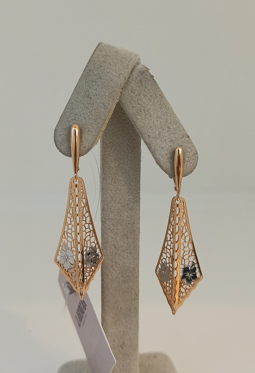 Серьги "Ажур" / 4,8 см ( пр. Абая 141 ), фото 1