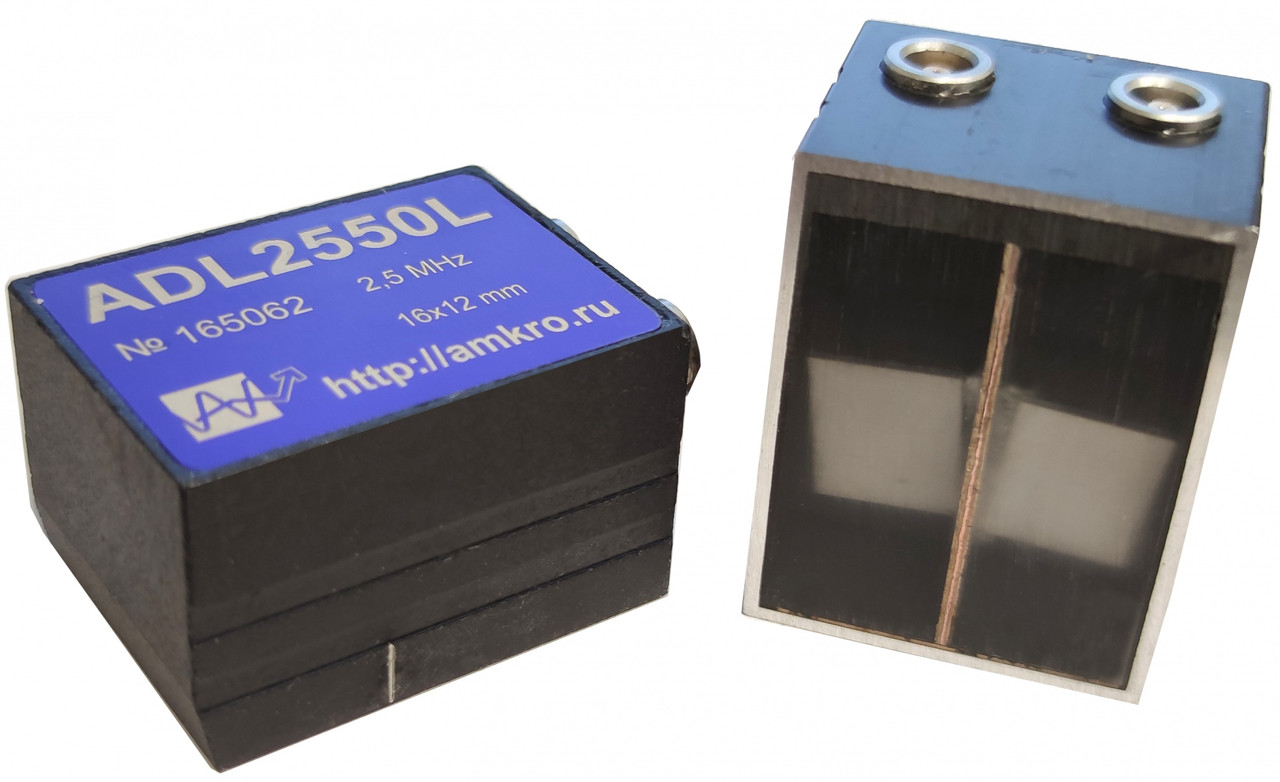 ADL2560L - наклонный р/с преобразователь продольной волны с частотой 2,5 МГц и углом ввода 60 град.
