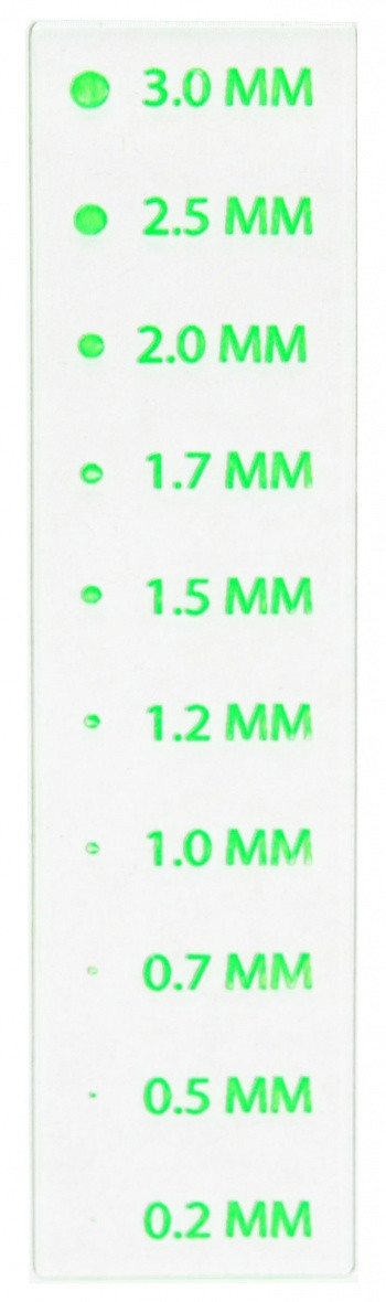 Панель прозрачная для оценки размеров индикаций дефектов (0,2-3мм) - фото 1 - id-p110803283