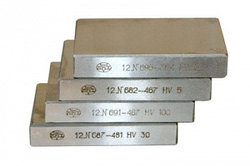 Комплект мер твердости Виккерса МТВ-Ч из 4 шт с калибровкой