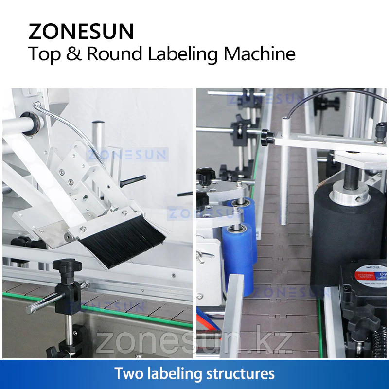 ZONESUN ZS-TB822P АВТОМАТИЧЕСКАЯ ЭТИКЕТИРОВОЧНАЯ МАШИНА ДЛЯ КРЫШЕК И КРУГЛЫХ БУТЫЛОК - фото 3 - id-p110803616