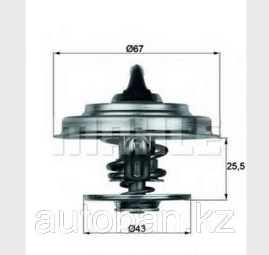 MAHLE Термостат 65° Audi 80/100/A6 85- V-2.4-2.8/Volkswagen Golf /Passat 85- V-2.4-2.8/Skoda Superb b5 V-2.8