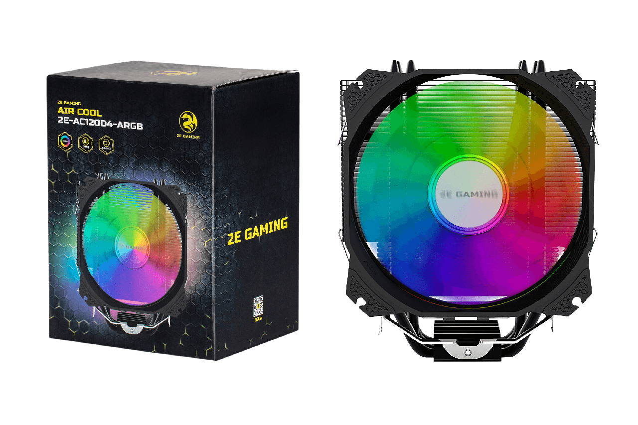 Процессорный кулер 2E GAMING AIR COOL (AC120D4) ARGB, фото 1