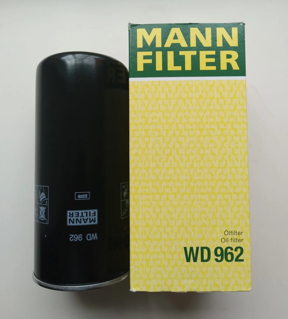 Фильтр масляный WD962 Mann Filter (SH56191, SH8110, 1613610500, MKN000930, MFS0022, 1311123100, 11781186 ), фото 1