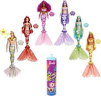 Барби қуыршағы тосын сый Barbie color reveal, Rainbow Mermaid сериясы, 1 қуыршақ