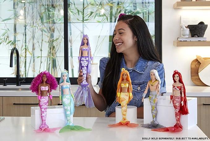 Кукла Барби сюрприз Barbie color reveal, серия Rainbow Mermaid, 1 кукла