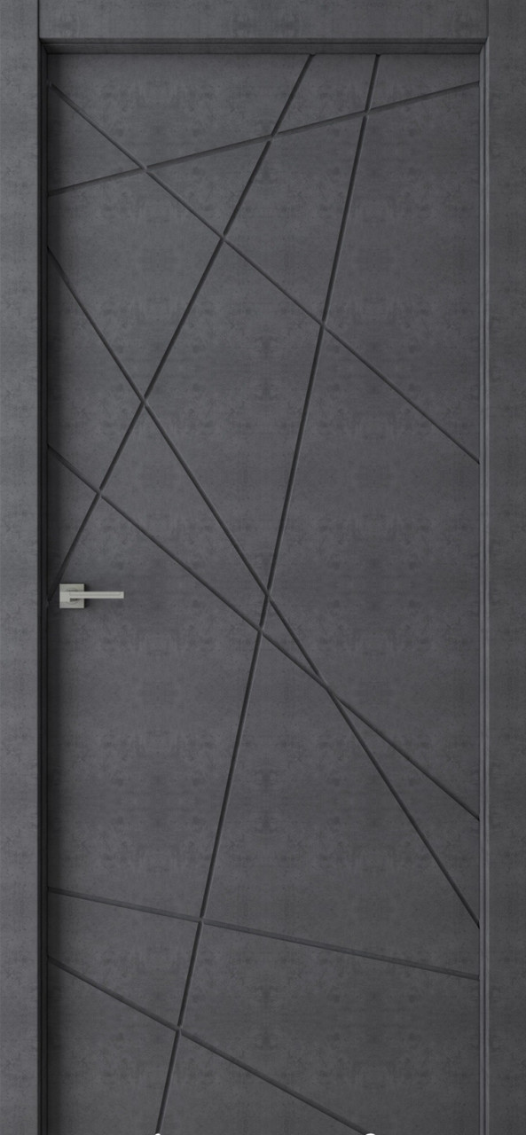 Дверь Геометрия Line 01 бетон темный - фото 1 - id-p110805855