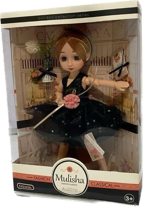 Кукла Mulisha в берете, с игрушкой