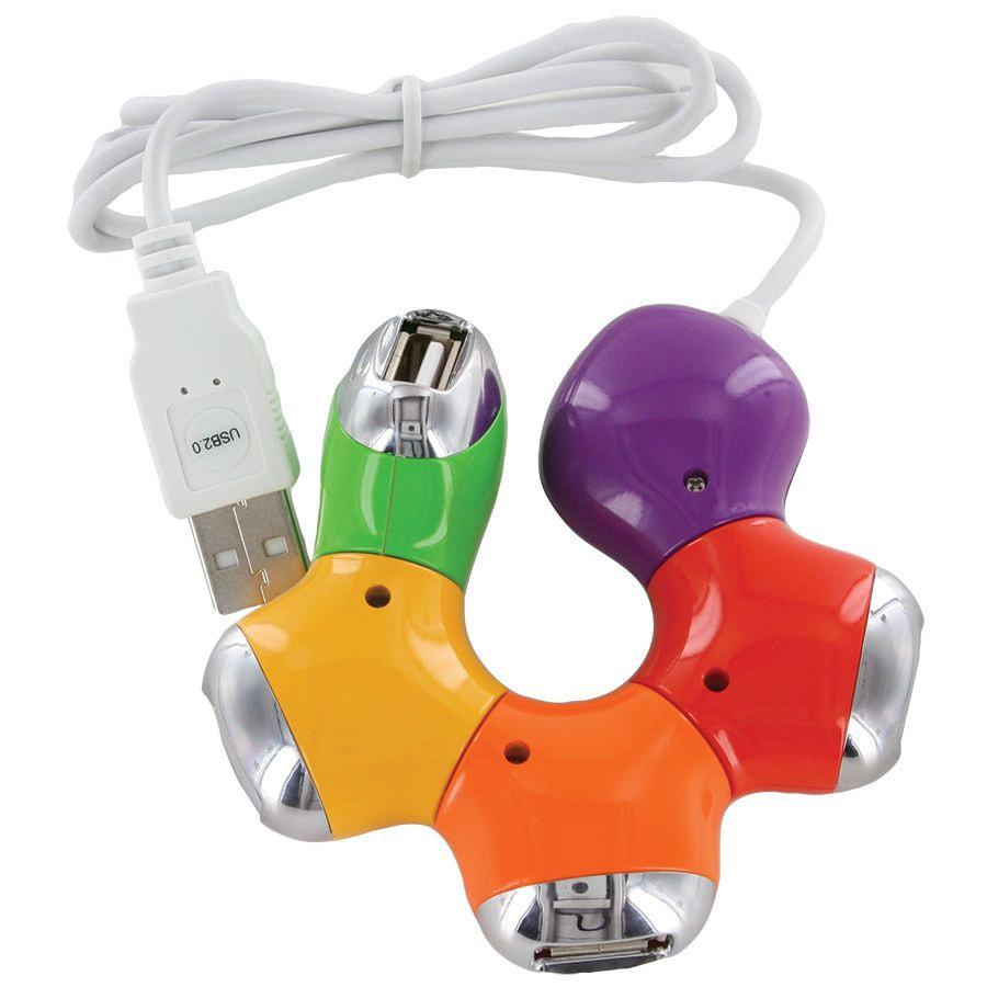 USB-разветвитель "Трансформер", разные цвета, , 13802