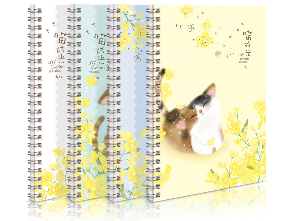 Записная книжка DELI "Meow Time" на спирали, А5, 60 листов в линейку - фото 1 - id-p110808744