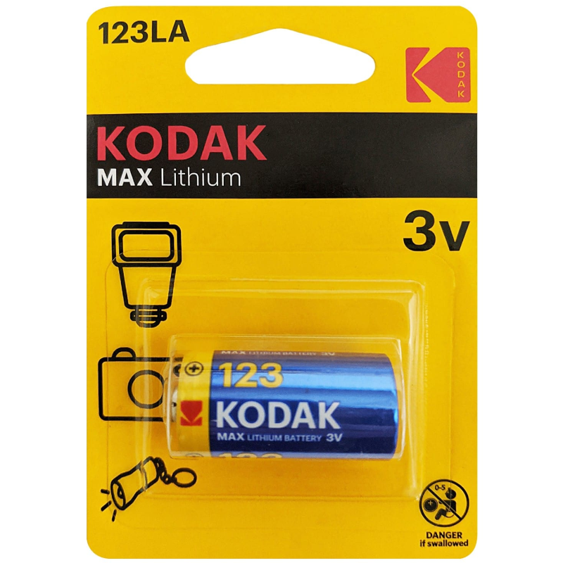 Батарейка Kodak MAX CR123A Lithium 3V