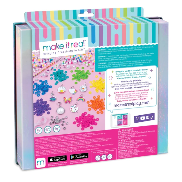 Набор для творчества Make It Real для изготовления украшений Rainbows and Pearls DIY Jewelry Kit