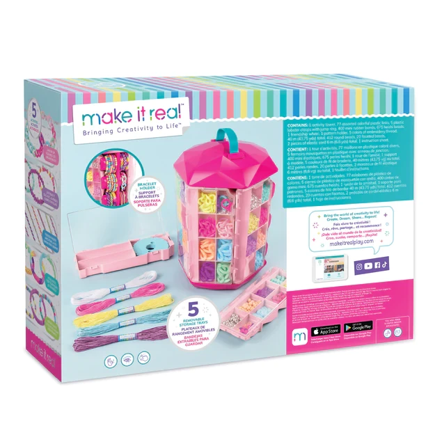 Набор для творчества Make It Real Создание браслетов 5-in-1 Activity Tower