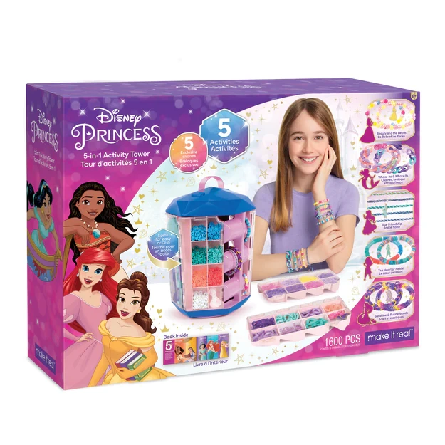 Набор для творчества Make It Real Создание браслетов Disney 5 in 1 Activity Tower