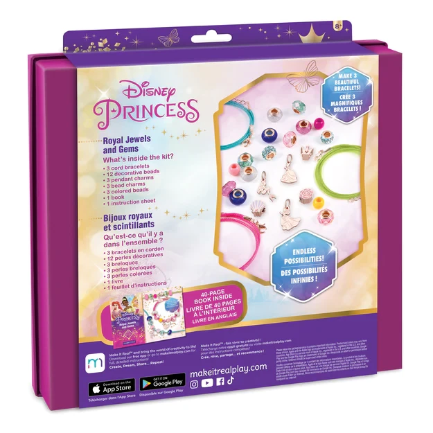Набор для творчества Make It Real Создание браслетов Disney Ultimate Princess Jewels and Gems