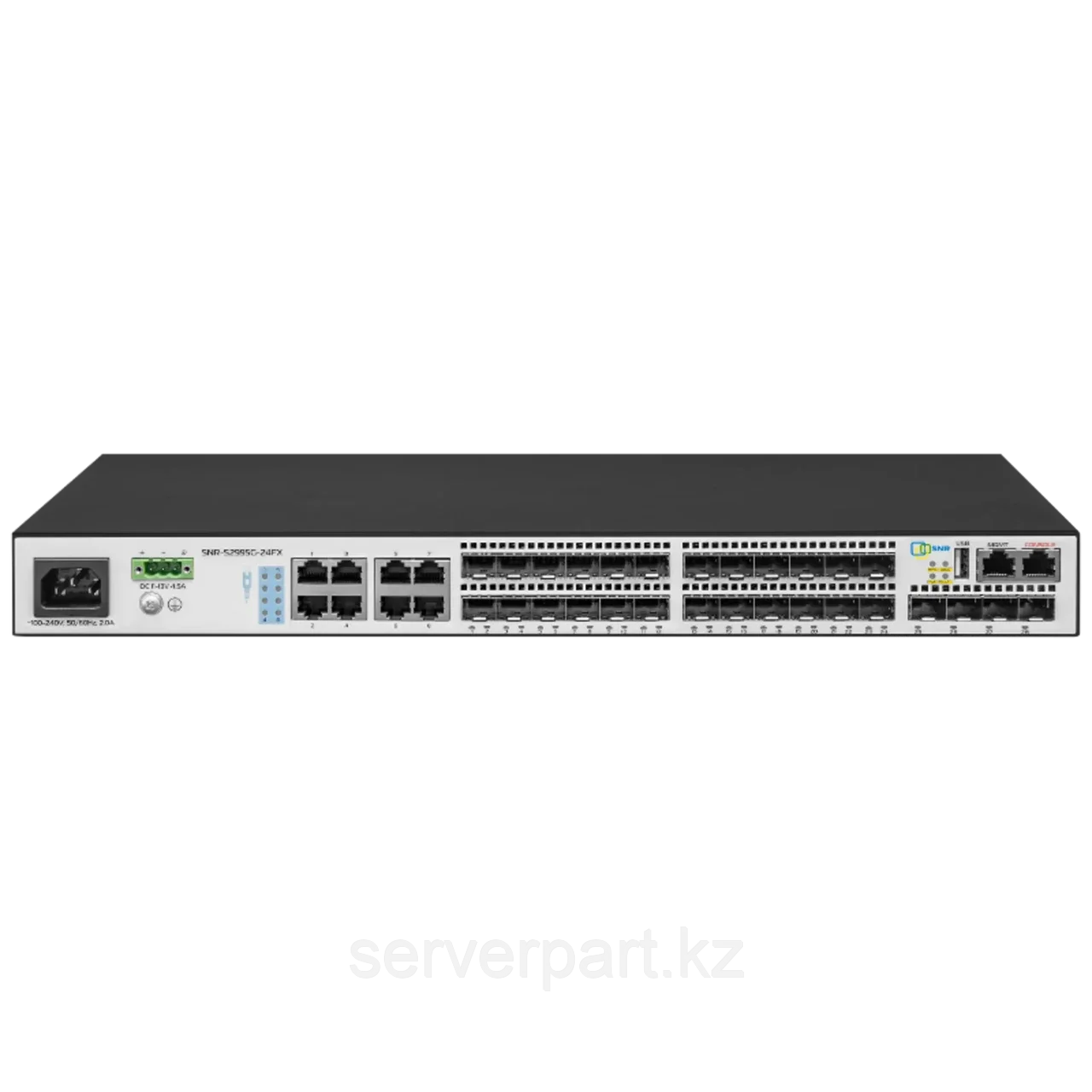 Управляемый коммутатор уровня 3 SNR-S2995G-24FX, 16 портов 100/1000BaseX SFP, 8 Combo портов GE, 4 порта 1/10G