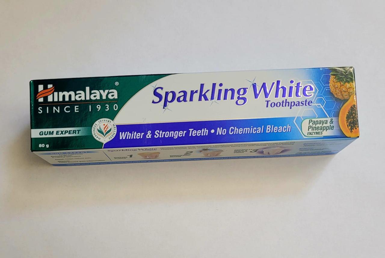 Зубная паста "Сверкающая белизна" (Sparkling White HIMALAYA), 80 г.