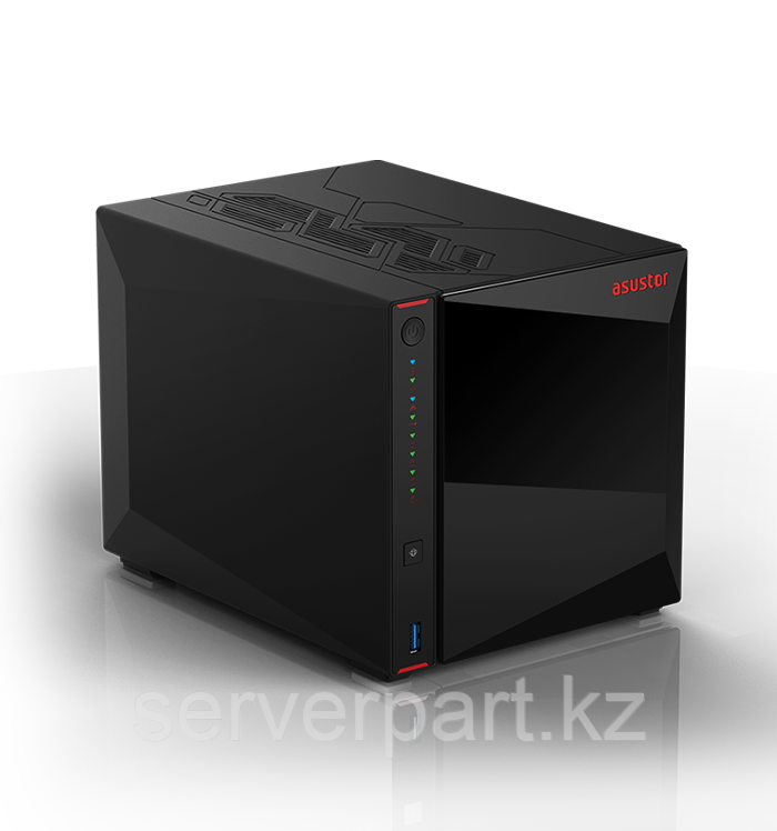 Сетевой накопитель NAS Asustor Nimbustor AS5404T, 4LFF, RAID 0,1,5,6, 2х2.5GbE, 4GB RAM, 4xM.2 NVMe SSD