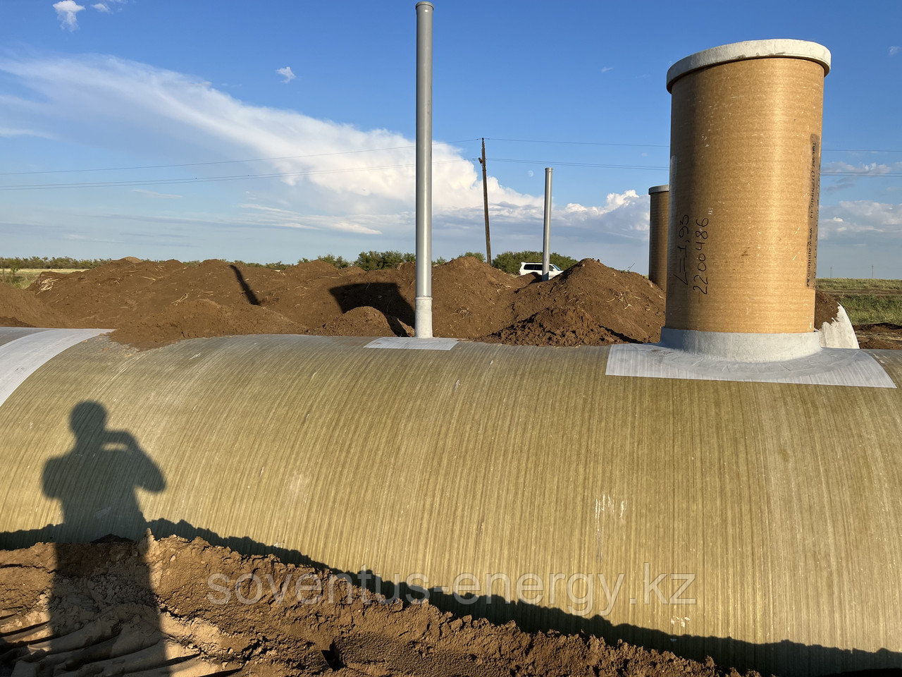 Пожарный резервуар 100 м3 из стеклопластика