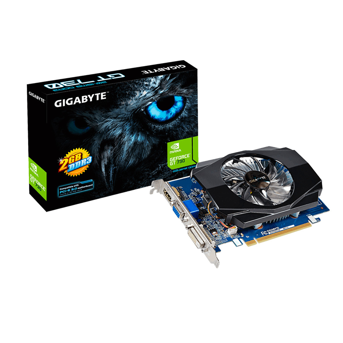 Видеокарта Gigabyte (GV-N730D3-2GI) GT730 2G DDR3 - фото 3 - id-p110824715