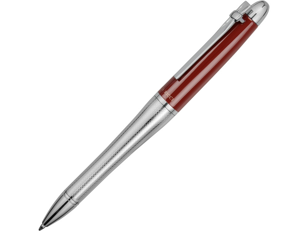 Ручка шариковая Nina Ricci модель Sibyllin в футляре, серебристый/красный - фото 1 - id-p110830631