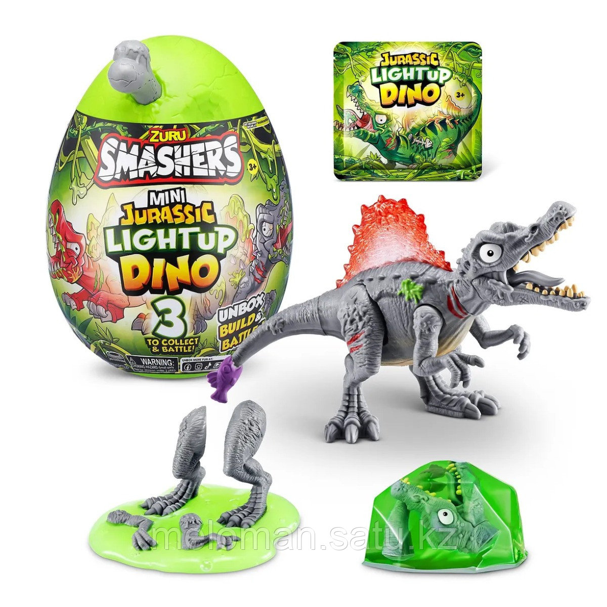Smashers: Яйцо с секретом Jurassic Light-Up Dino Mini - фото 3 - id-p110836848