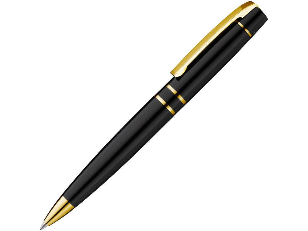 Ручка шариковая металлическая VIP GO, черный/золотистый - фото 1 - id-p110838745