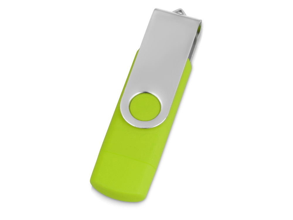 USB/micro USB-флешка 2.0 на 16 Гб Квебек OTG, зеленое яблоко - фото 3 - id-p110837634