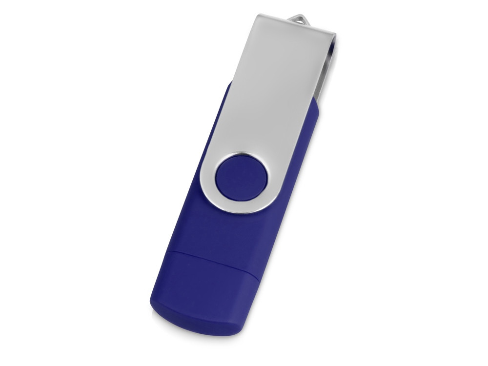 USB/micro USB-флешка 2.0 на 16 Гб Квебек OTG, синий - фото 3 - id-p110837635