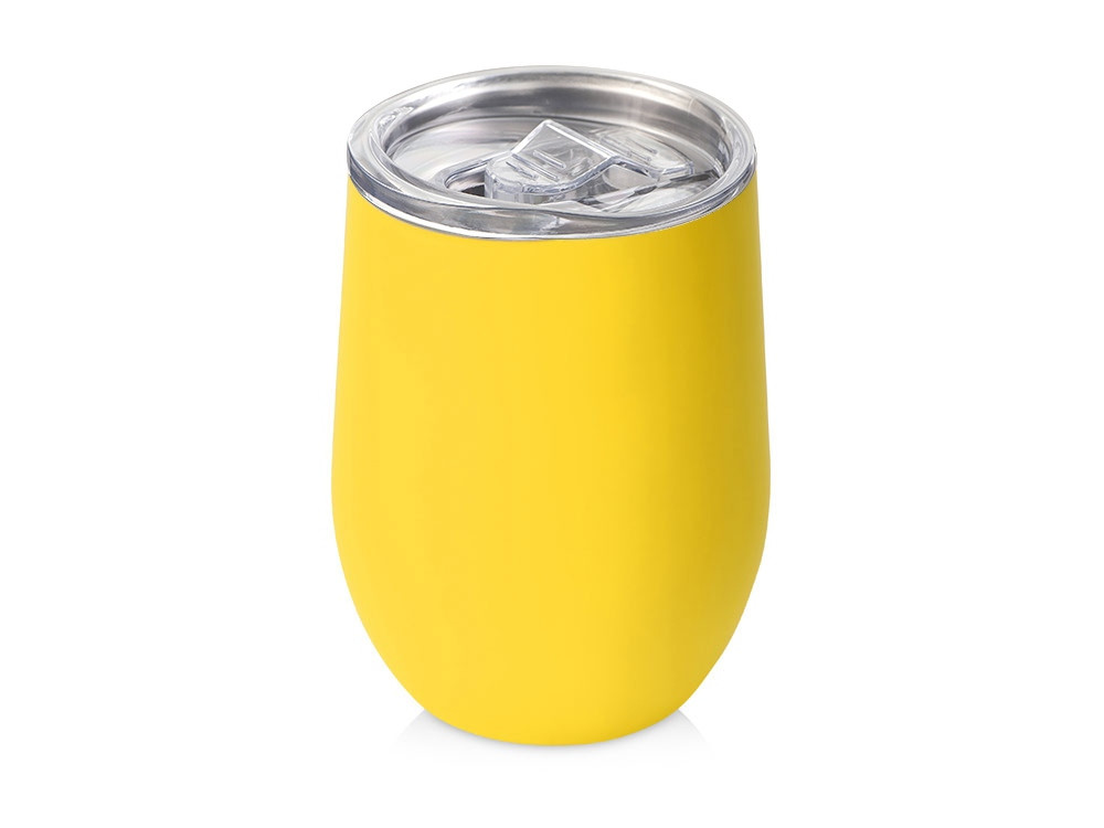 Термокружка Sense Gum, soft-touch, непротекаемая крышка, 370мл, желтый - фото 1 - id-p110839735