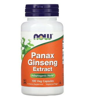 NOW Foods, Экстракт женьшеня (Panax Ginseng), 100 растительных капсул