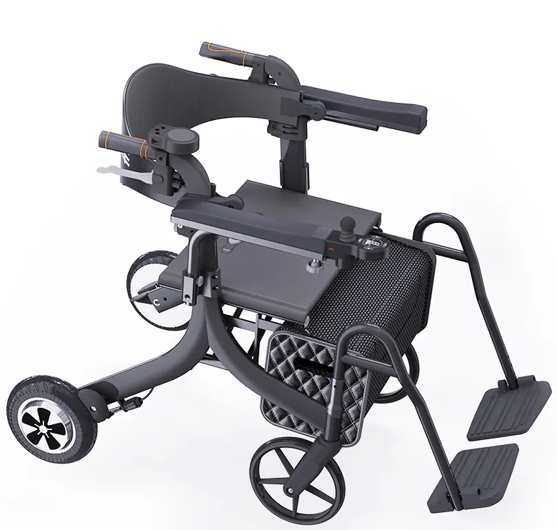 Инвалидная электр. коляска-ходунки (5 в 1), RW02, складная, электропривод 24v 500w. Li-ion 24v 5 A/H. 18,6 кг