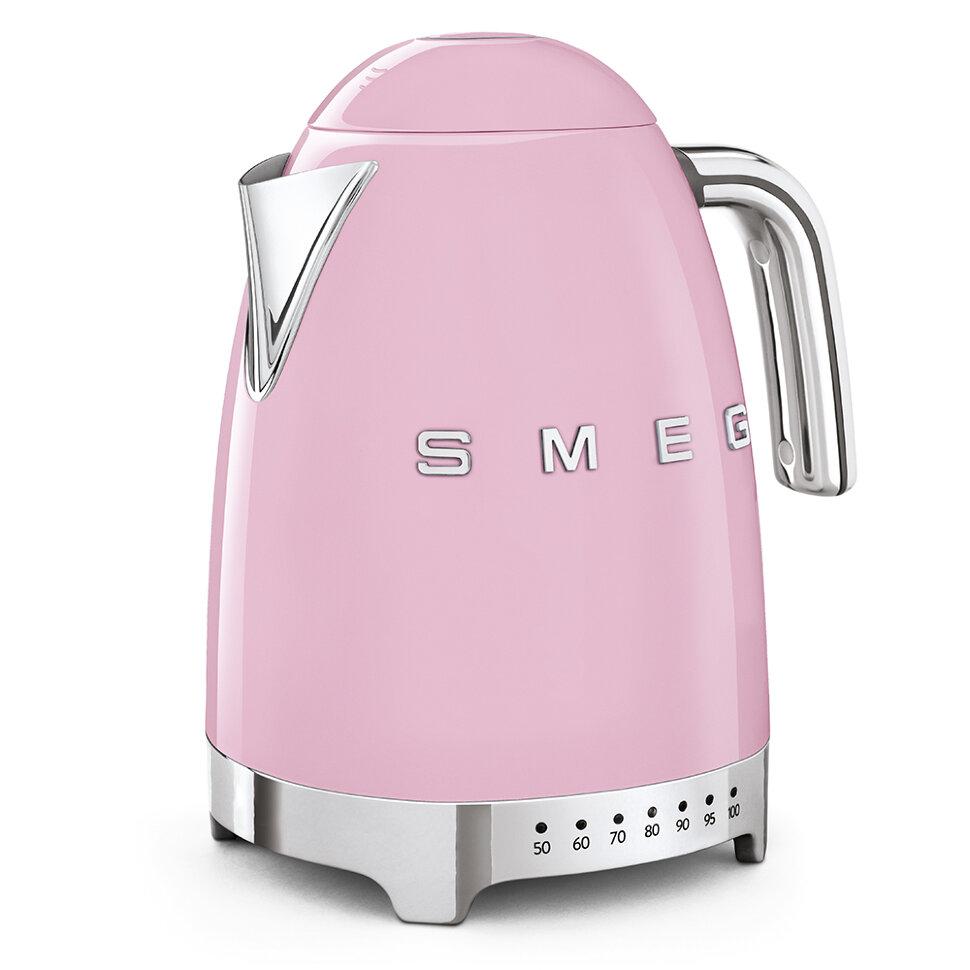 Чайник электрический с терморегулятором Smeg KLF04PKEU розовый