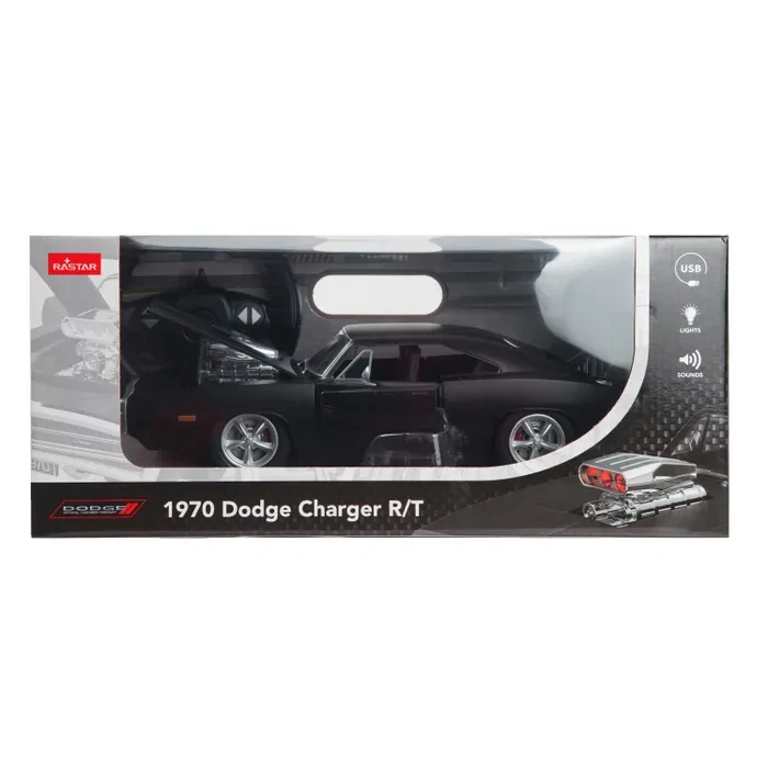 Машина Rastar 1:16 Dodge Charger USB Черная