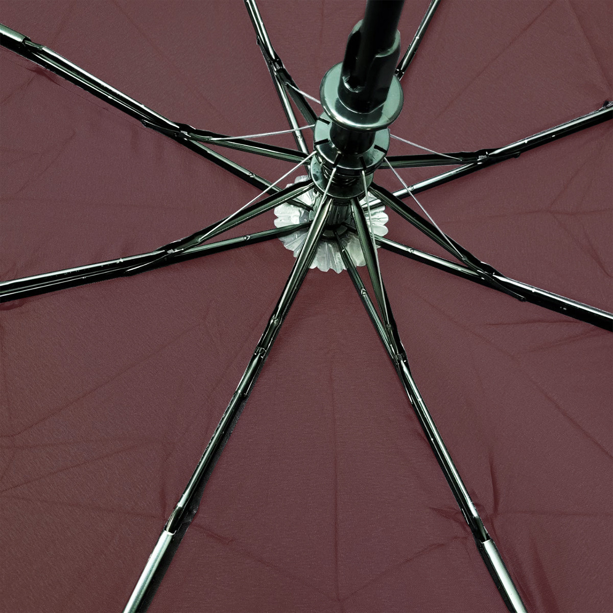 Зонт полуавтомат с чехлом однотонный 3225 бордовый - фото 4 - id-p110845948