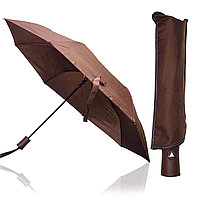 Зонт полуавтомат с чехлом однотонный 3225 коричневый