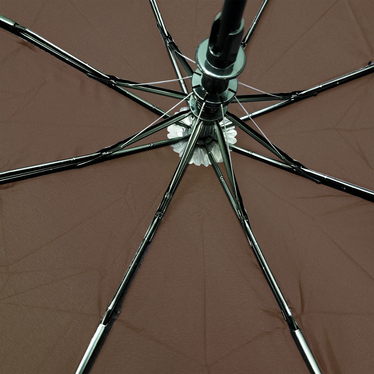 Зонт полуавтомат с чехлом однотонный 3225 коричневый - фото 4 - id-p110845964
